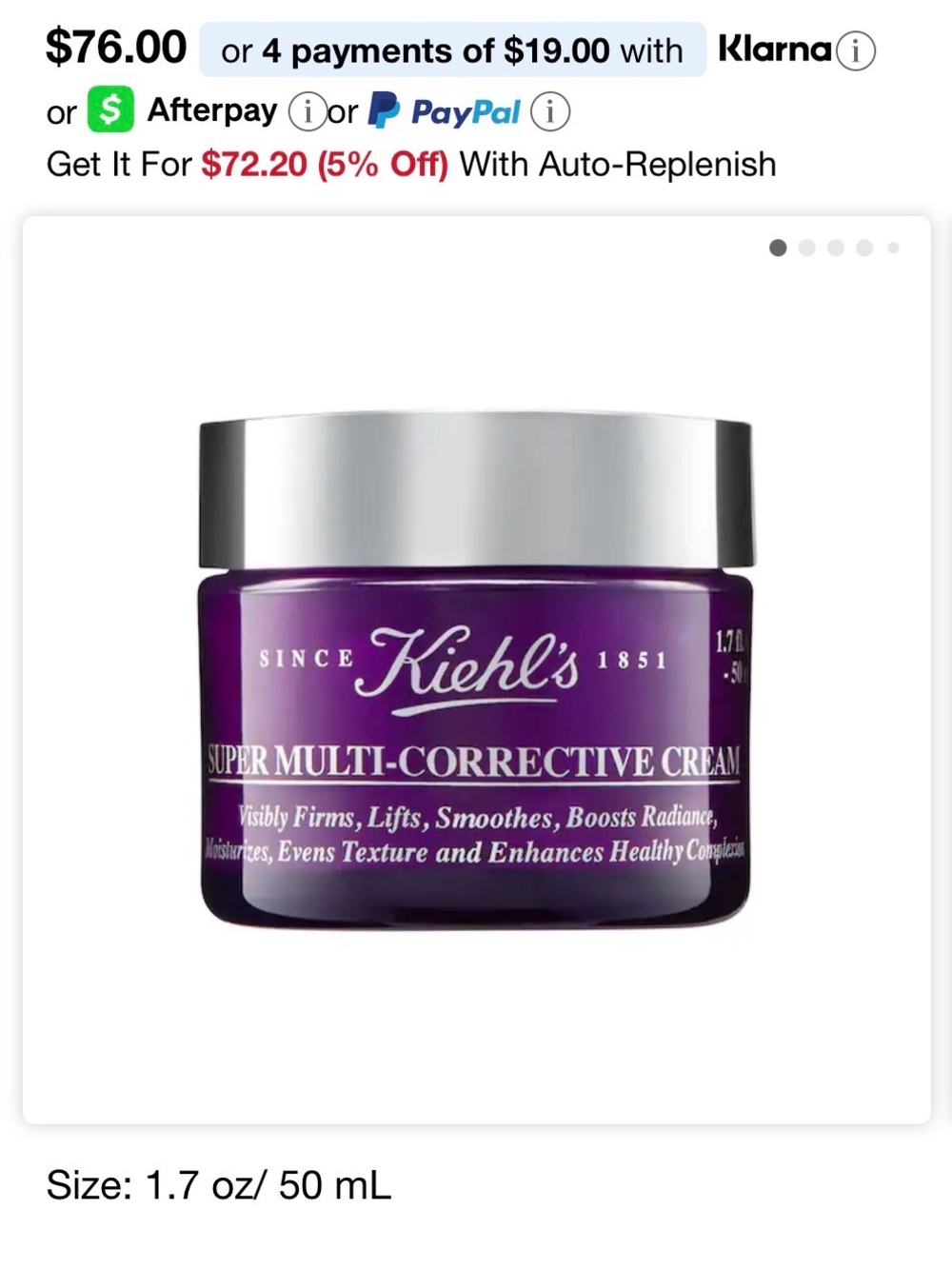 Kiehl's Super Multi-Corrective Cream — Purple
